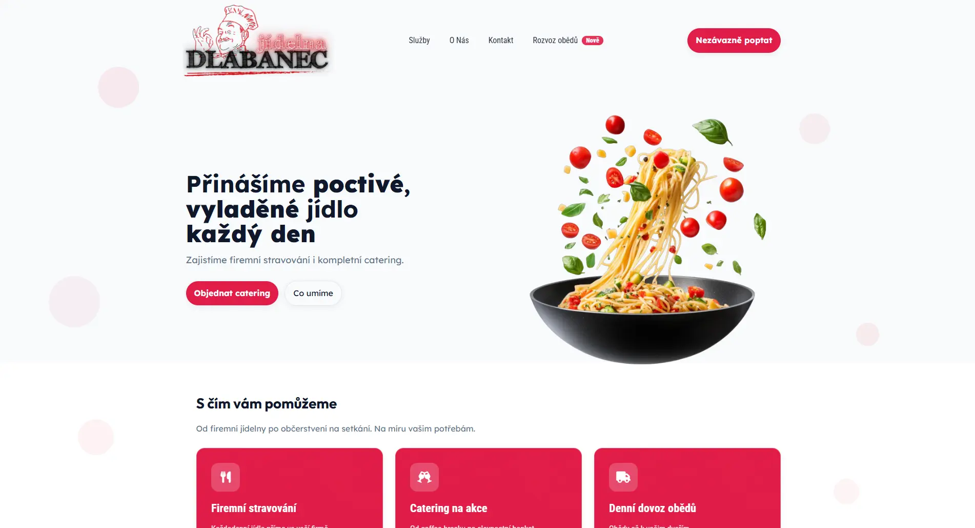 Náhled webu Jídelna Dlabanec