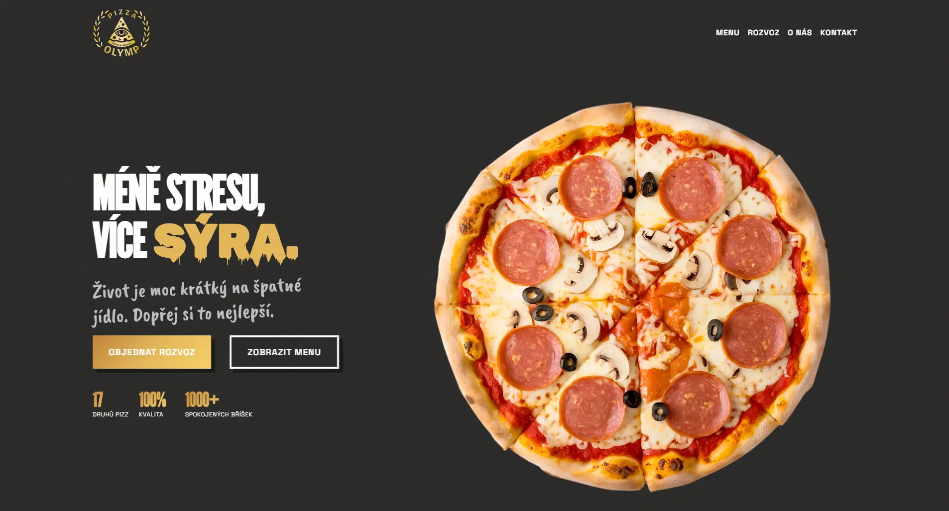 Náhled webu Pizza Olymp